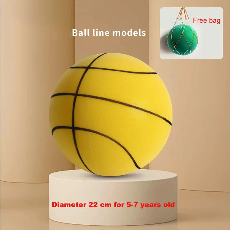 New Bouncing Mute Ball Size 3/5/7 Indoor Silent Basketball No Noise Soft High Density Foam Sports Ball Squeezable Slient Ball